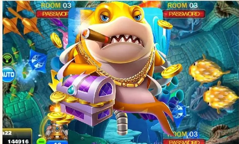 Ilustrasi permainan tembak ikan di lobi UBERTOTO